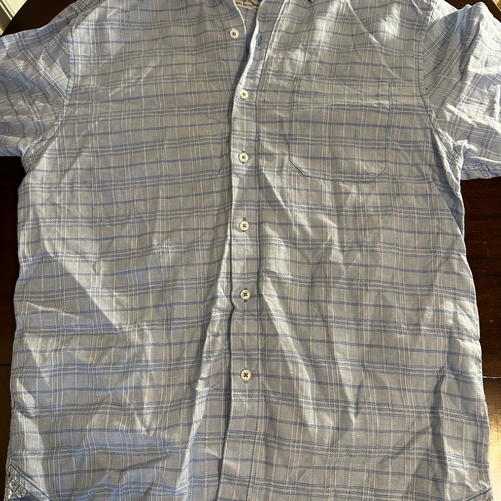 Tommy Bahama Light Blue Checkered Shirt